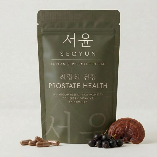 SEOYUN PROSTATE HEALTH Mushroom Blend · Saw Palmetto · 20 Herbs & Vitamins · 90 Capsules