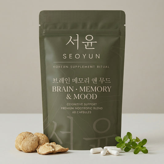 SEOYUN BRAIN · MEMORY & MOOD Premium Nootropic Blend · Cognitive Support · 60 Capsules