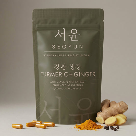 SEOYUN TURMERIC + GINGER With Black Pepper Extract · Enhanced Absorption · 2,400MG · 90 Capsules